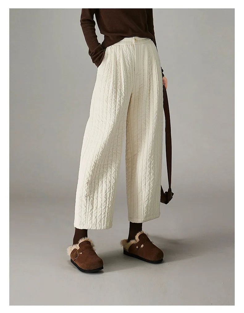 Duttini | Cotton Wide-Leg Pants for Women in Beige