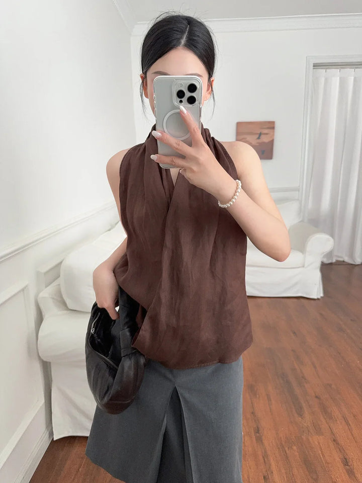 Duttini | Drape Linen Vest
