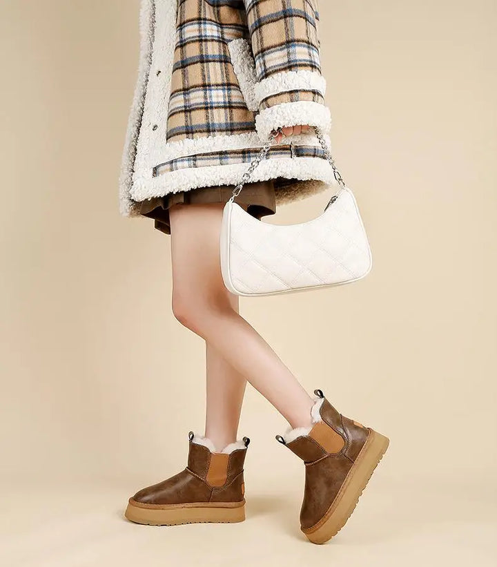 Duttini | Leather Fur Boots