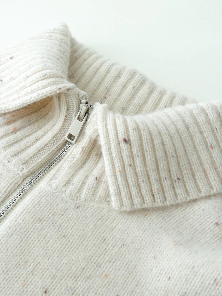 Duttini | Cashmere Zip Cardigan