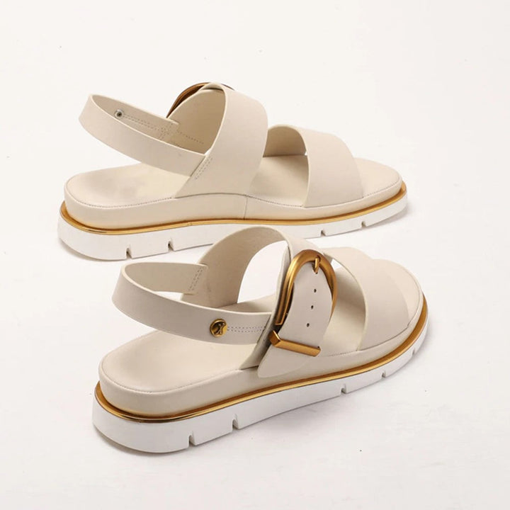 Duttini | Gold-Buckle Strap Sandals