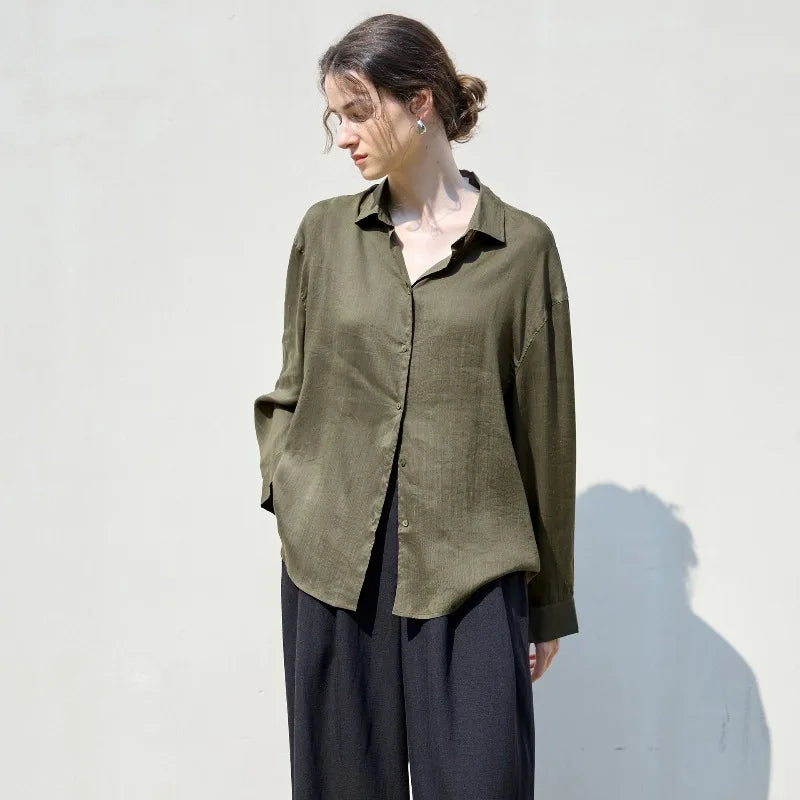 Duttini | Relaxed Ramie Button Down Shirt