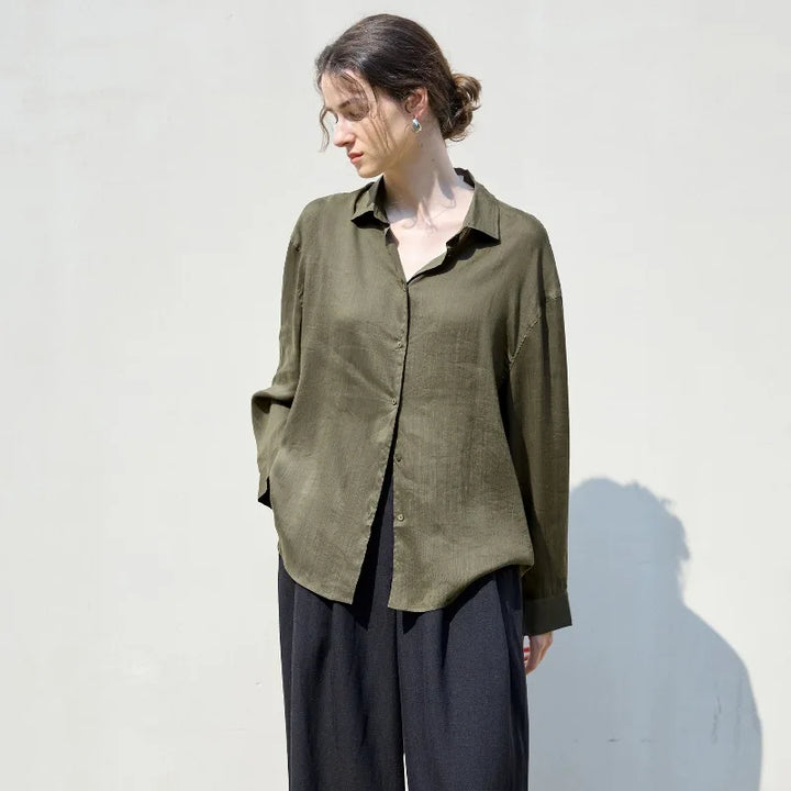 Duttini | Relaxed Ramie Button Down Shirt