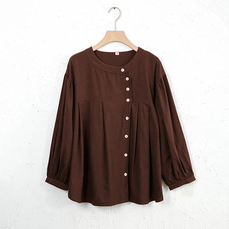 Duttini | Gathered Lantern Sleeve Blouse