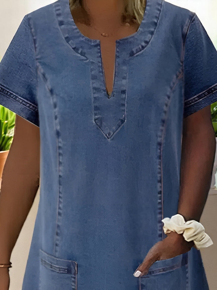 Duttini | Soft Denim Dress with a Flattering Silhouette