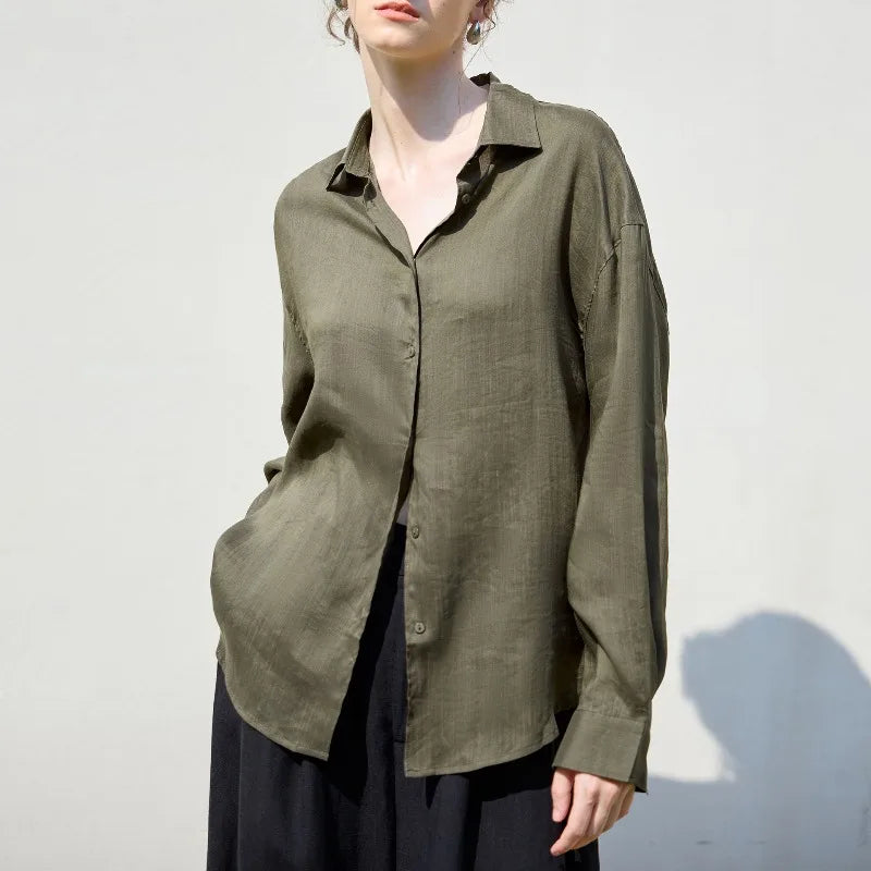 Duttini | Relaxed Ramie Button Down Shirt