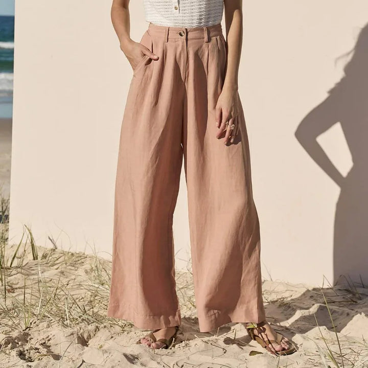 Duttini | Linen Trousers for Men, Summer Fit, Light Color