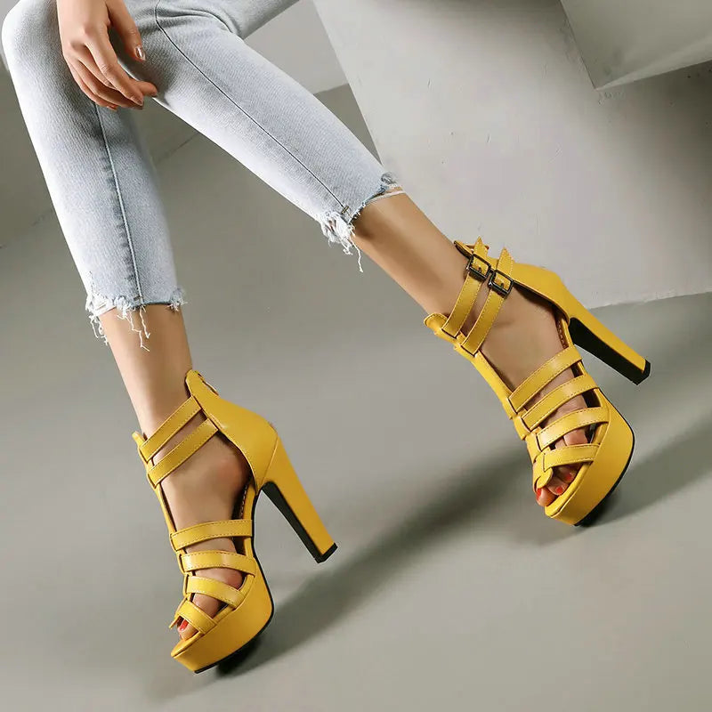 Duttini | Strapped Platform Heels