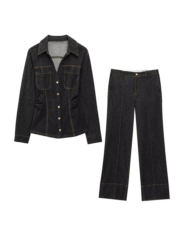 Duttini | Button Denim Set