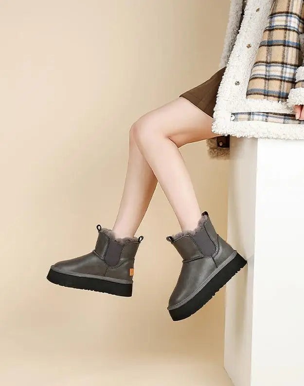 Duttini | Leather Fur Boots