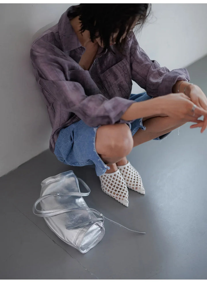 Duttini | Pleated Linen Button Shirt