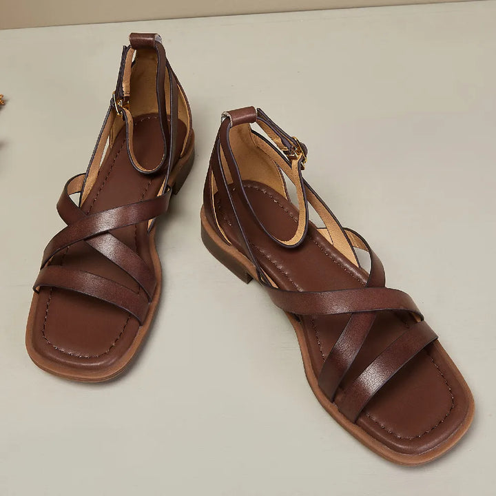 Duttini | Crosswalk Orthopedic Leather Sandals