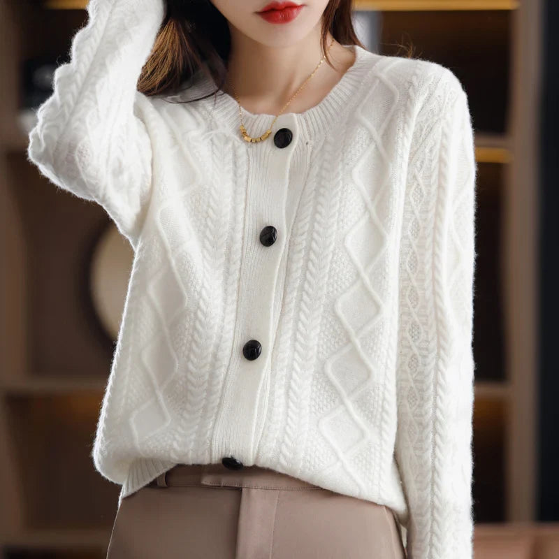 Duttini | Cable Cashmere Cardigan