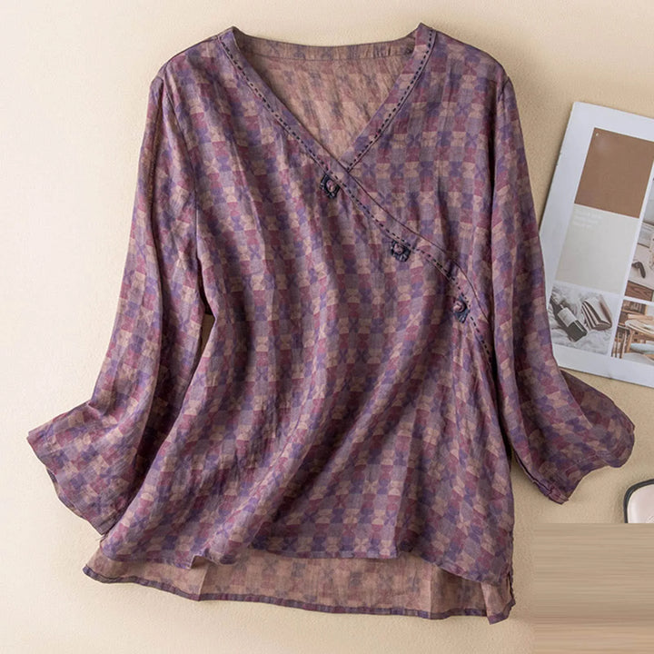 Duttini | Crosswrap Blouse for Women in Lightweight Fabric