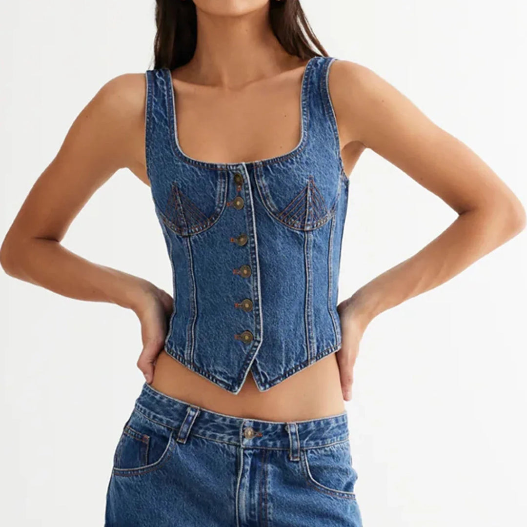 Duttini | Denim Vest Top for Women