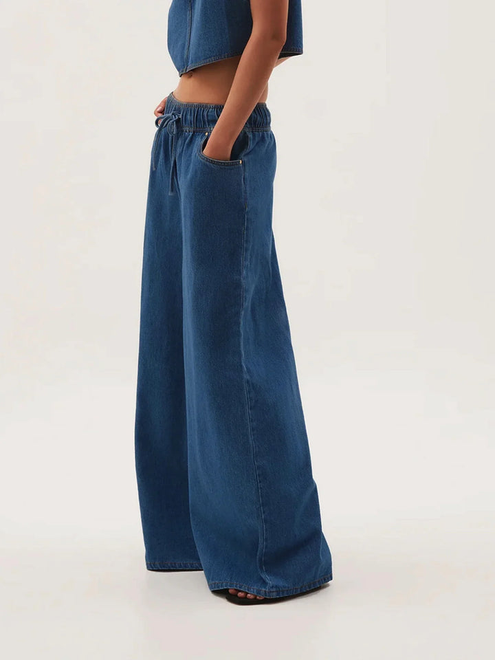 Duttini | Wide-Leg Jean for Women in Denim Blue