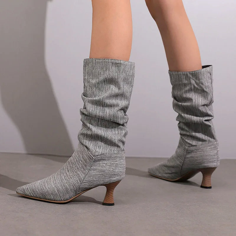 Duttini | Mid-Calf Heel Boots