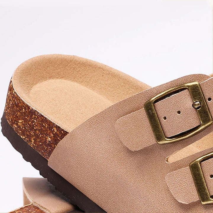 Duttini | Nappa Leather Orthopedic Double Buckle Slide