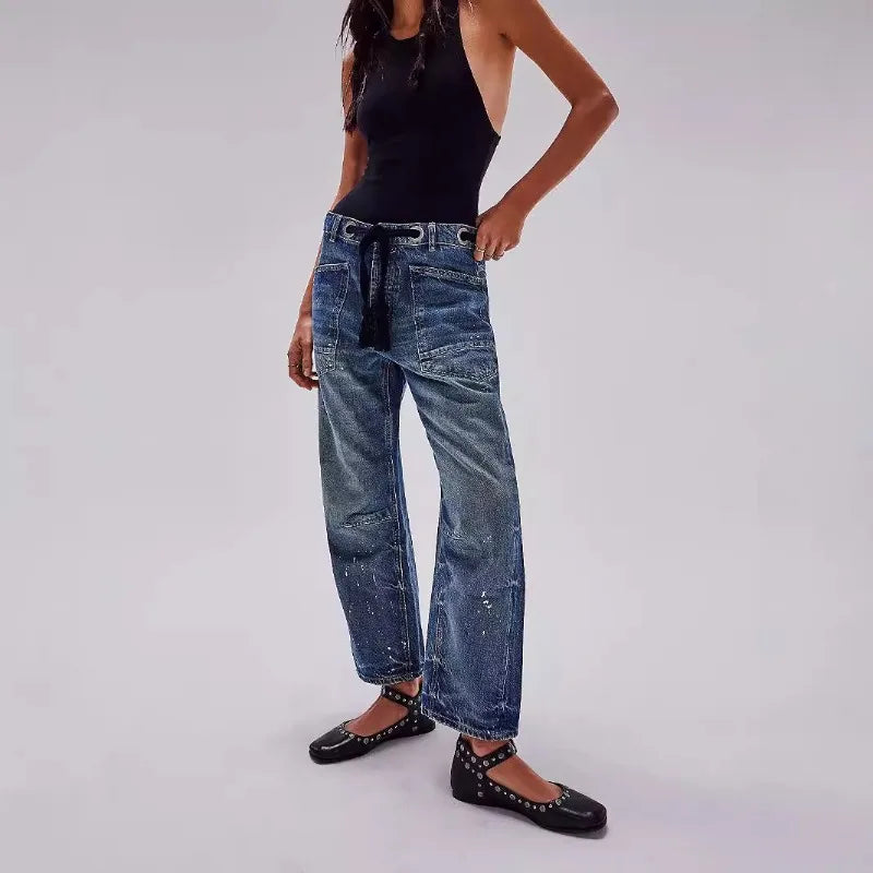 Duttini | Artisan Pants for Women in Natural Fabric, Relaxed Fit, Beige