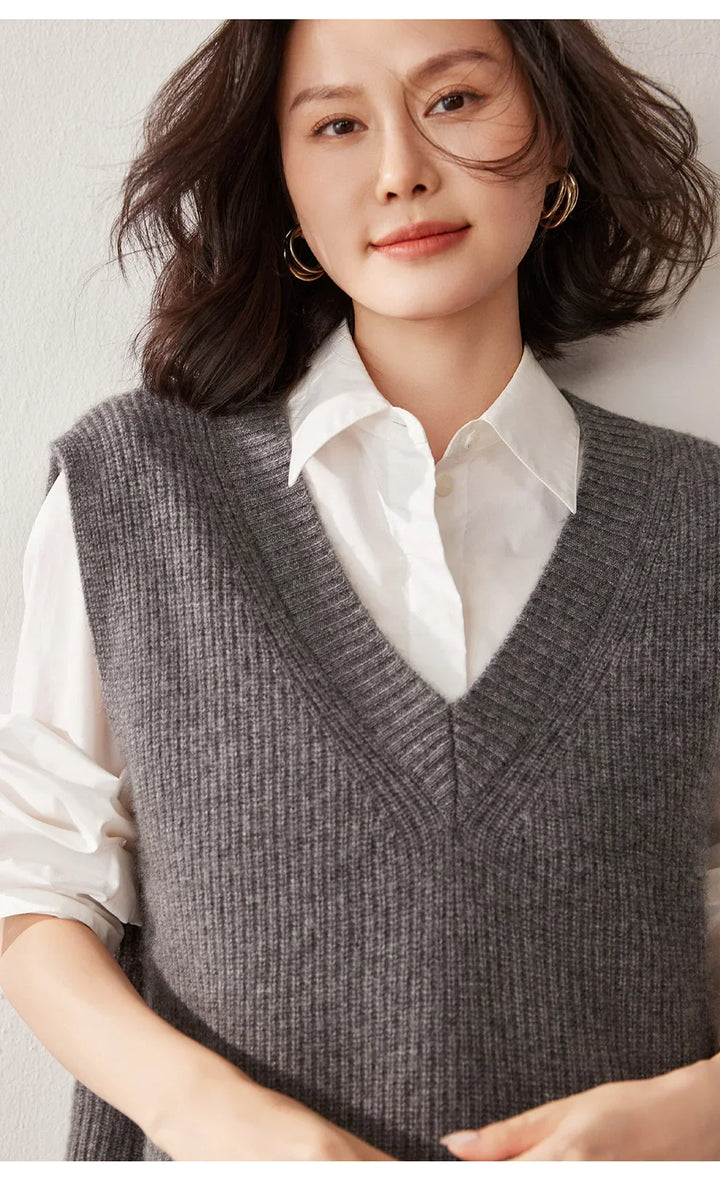 Duttini | Ribbed Cashmere Vest