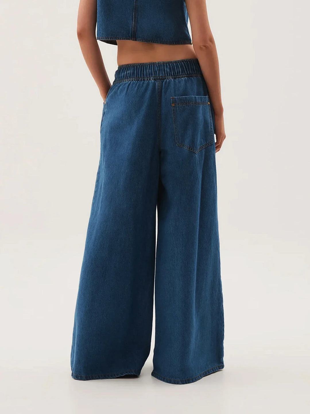 Duttini | Wide-Leg Jean for Women in Denim Blue