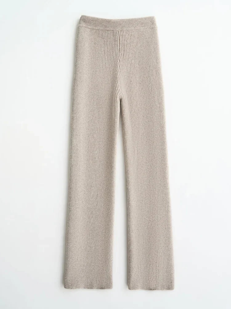 Duttini | Wool Knitted Wide Leg Pants