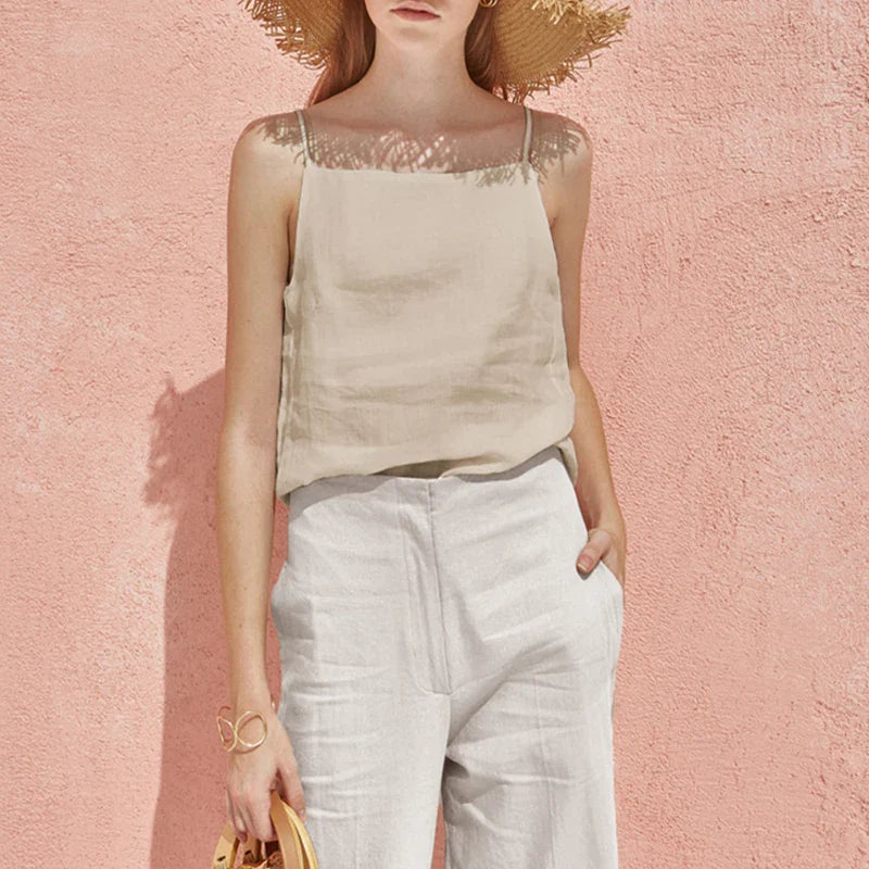 Duttini | Satin Strap Linen Cami