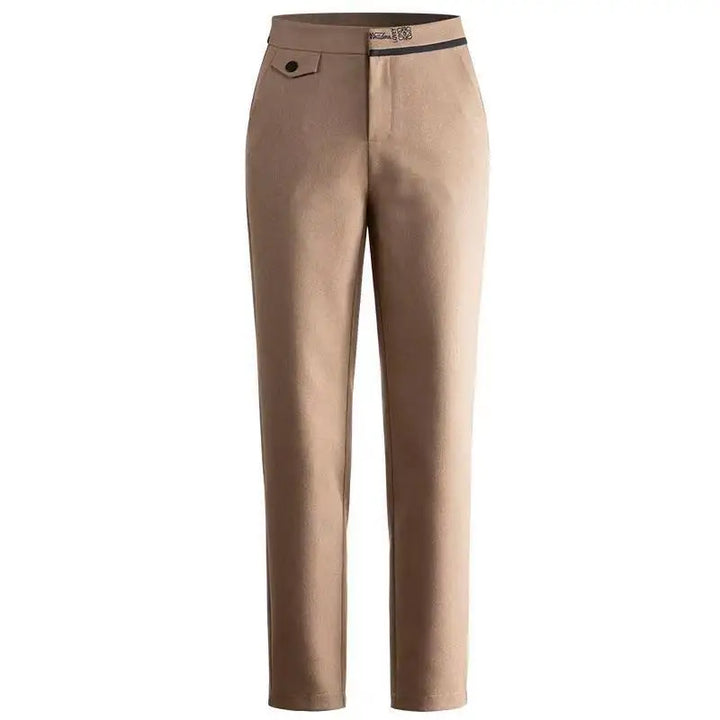 Duttini | Straight-Leg Trousers for Women in Black, Tailored Fit