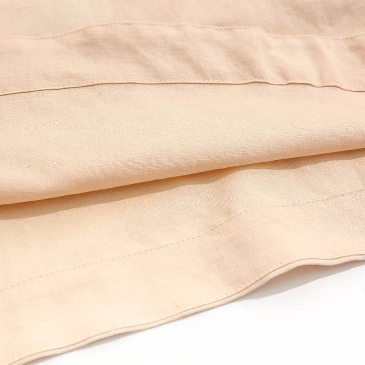 Duttini | Square Neck Linen Crop Tank