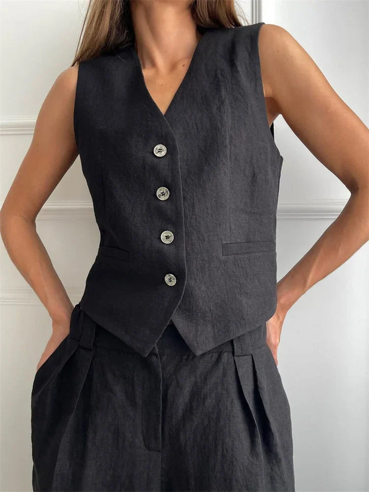 Duttini | Linen Trouser Set