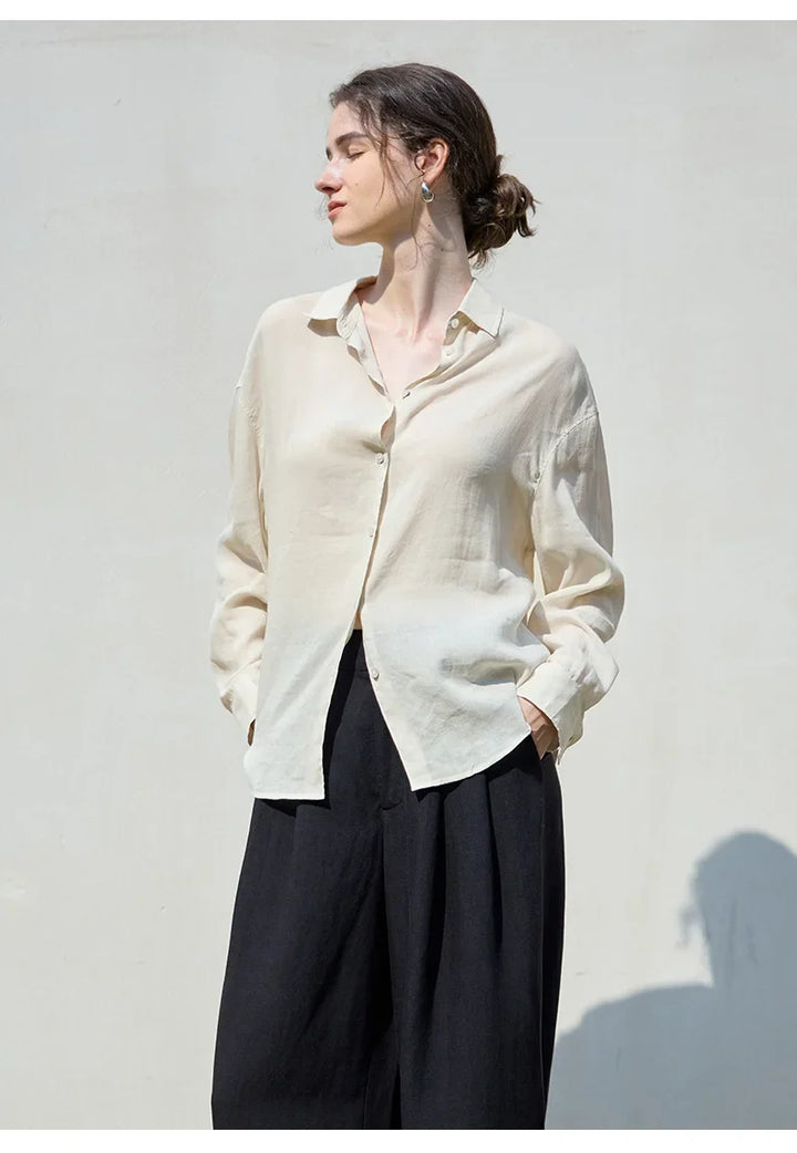 Duttini | Relaxed Ramie Button Down Shirt