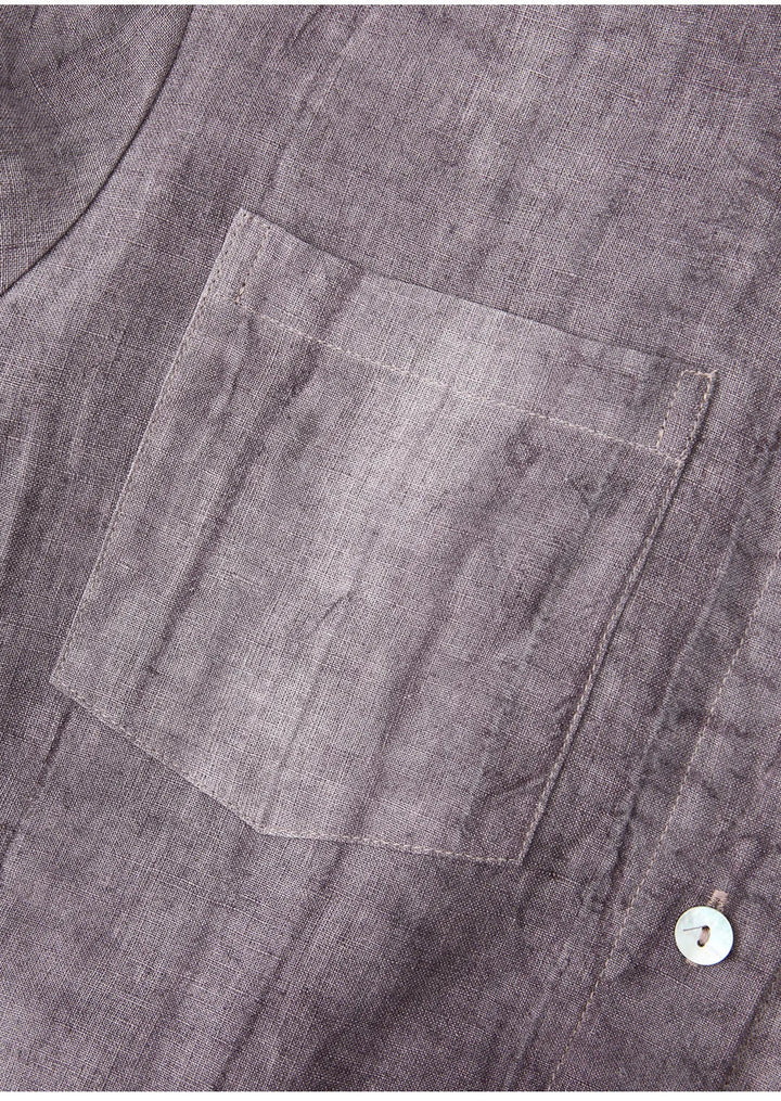 Duttini | Pleated Linen Button Shirt
