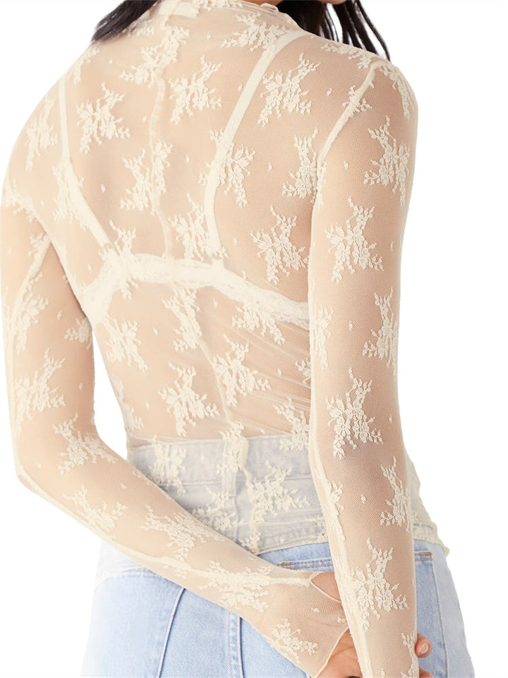 Duttini | Lace Transparent Top for Women