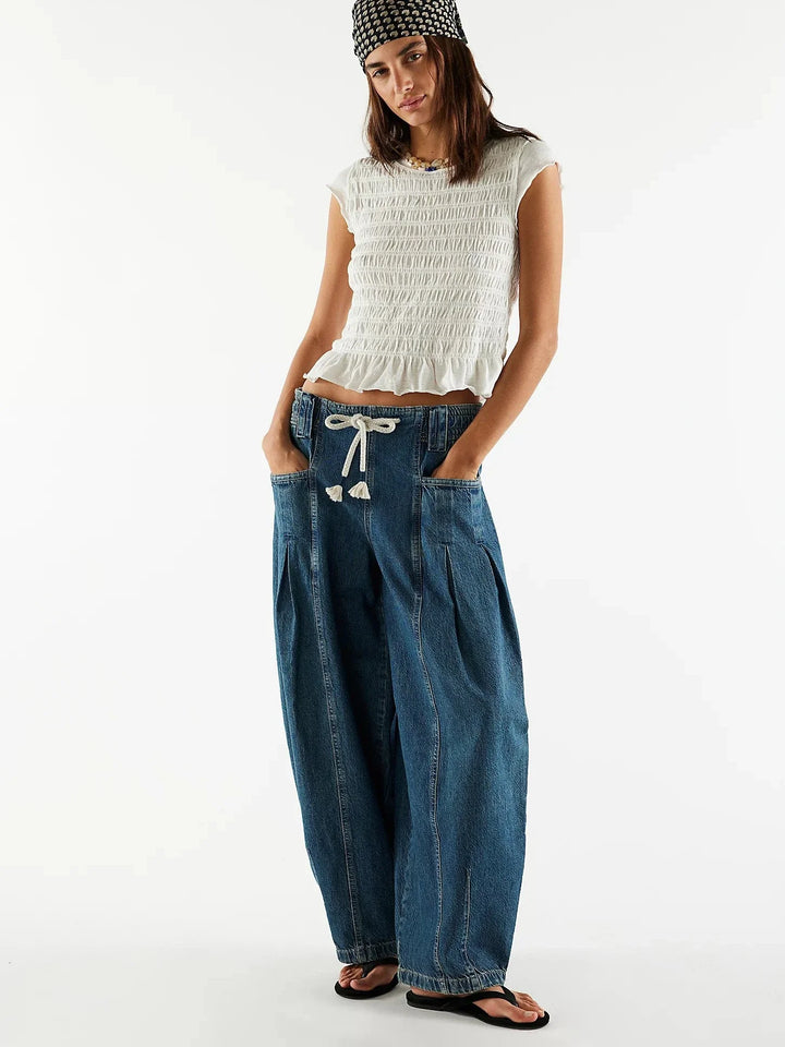 Duttini | Drawstring Denim Pants