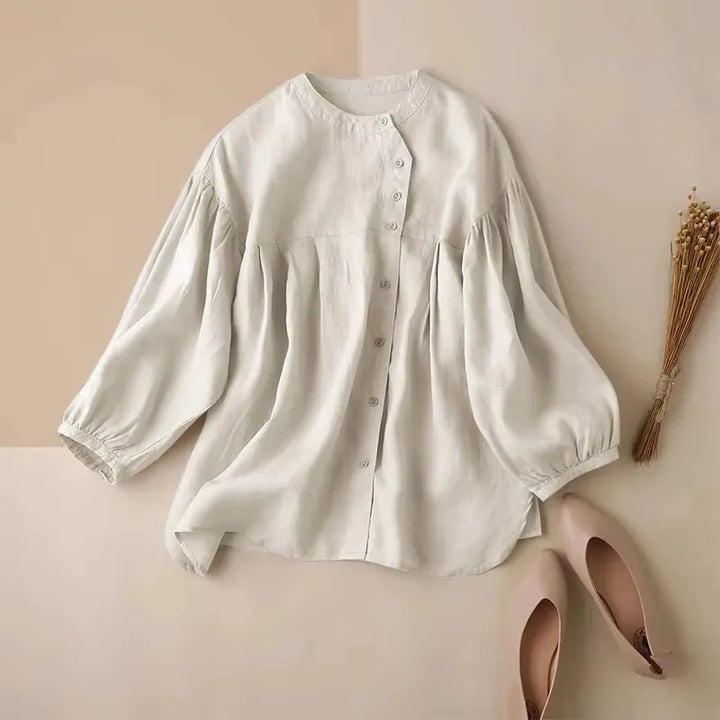 Duttini | Gathered Lantern Sleeve Blouse