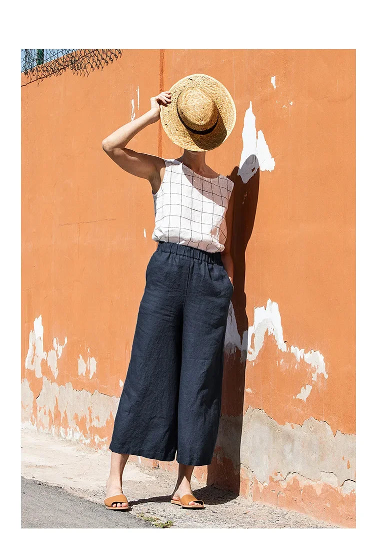 Duttini | Wide Leg Linen Pant for Women in Natural