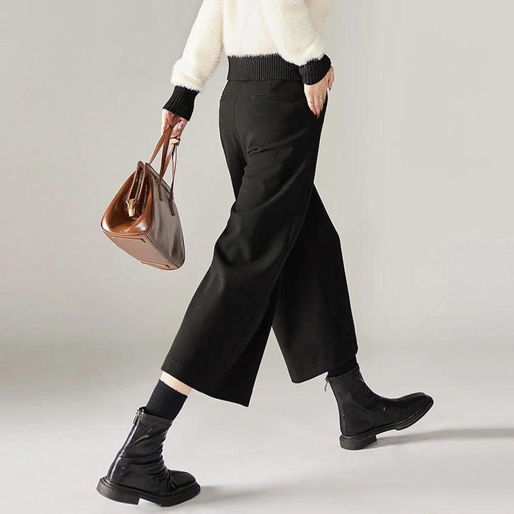 Duttini | Woolen Wide Leg Pants