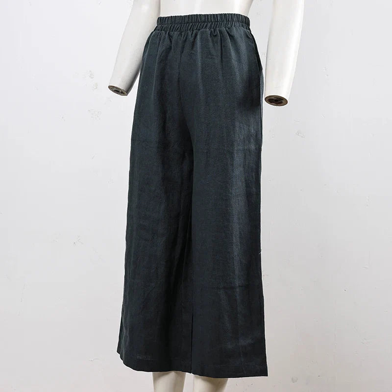 Duttini | Wide Leg Linen Pant for Women in Natural
