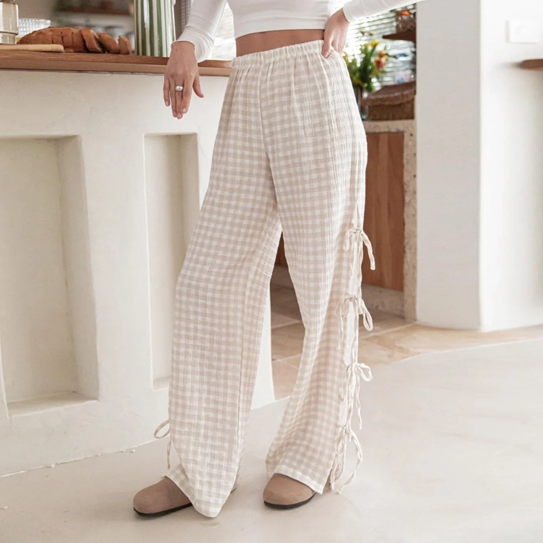 Duttini | Checkered Cotton Trousers