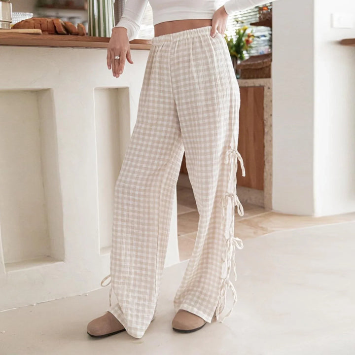 Duttini | Checkered Cotton Trousers