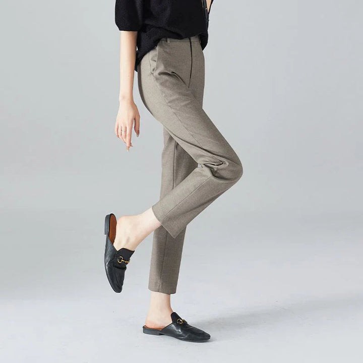 Duttini | High-Waist Trousers for Women in Black