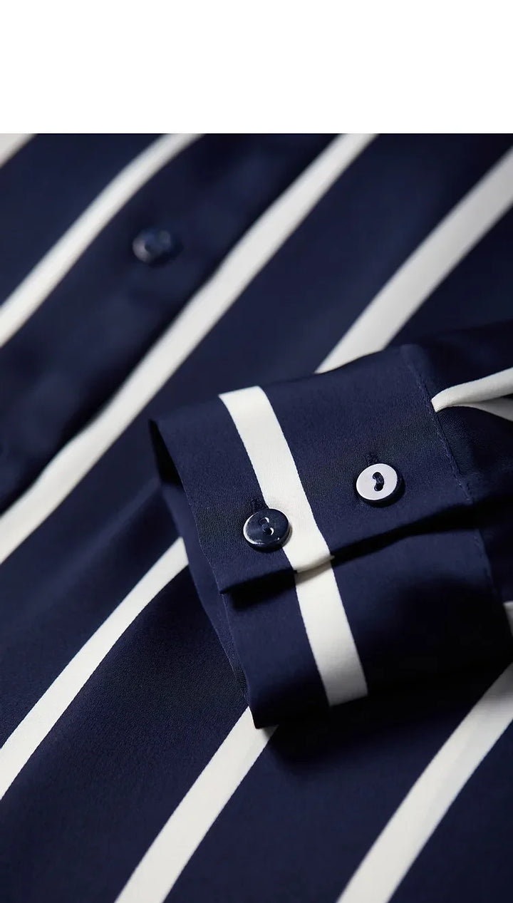 Duttini | Stripe Satin Blouse for Women
