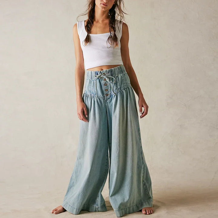 Duttini | Women's Chambray Pull-On Jeans