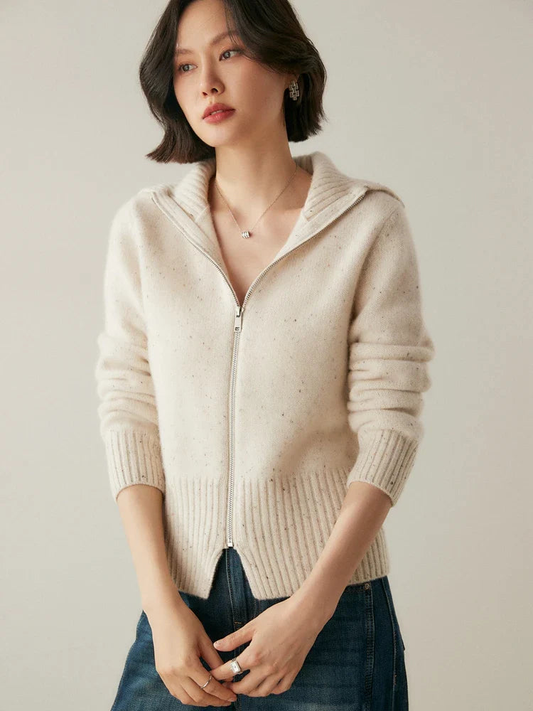 Duttini | Cashmere Zip Cardigan