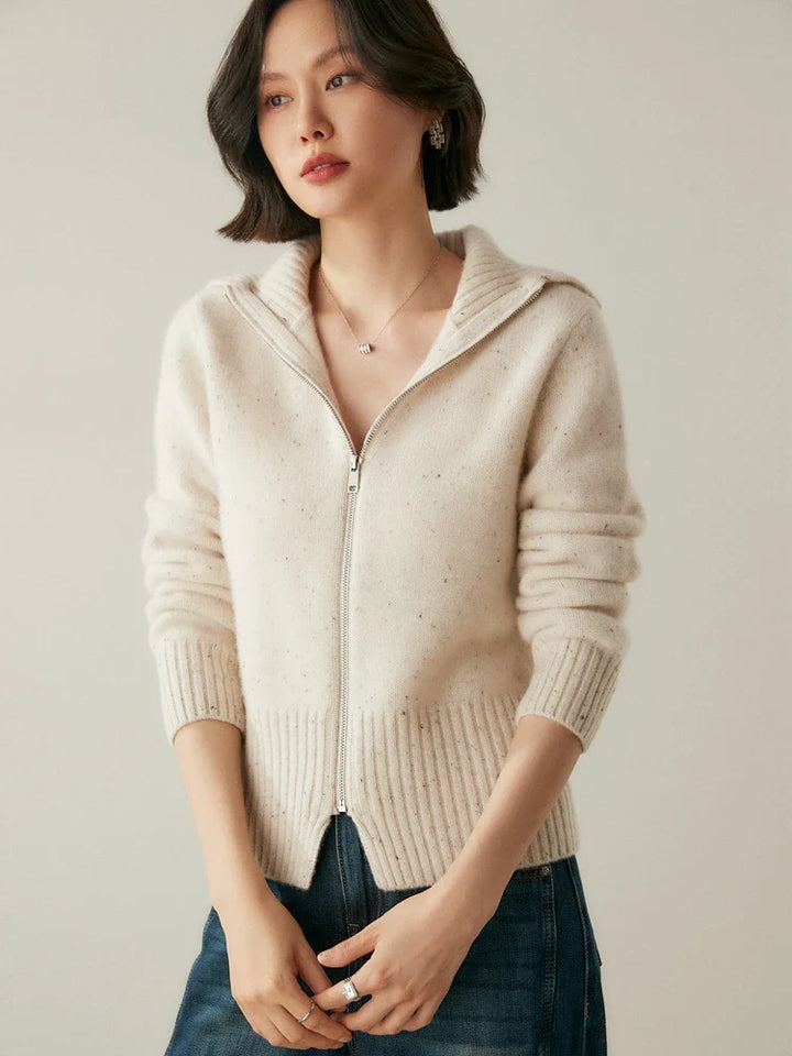 Duttini | Cashmere Zip Cardigan