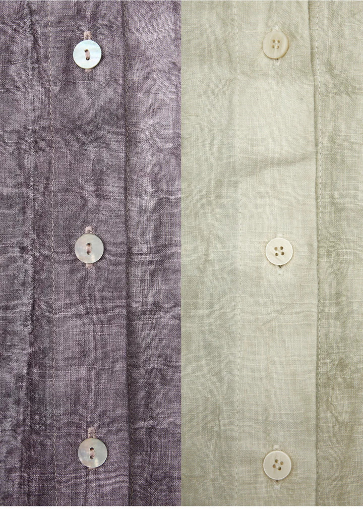 Duttini | Pleated Linen Button Shirt