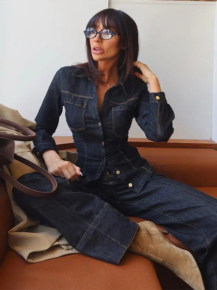Duttini | Button Denim Set