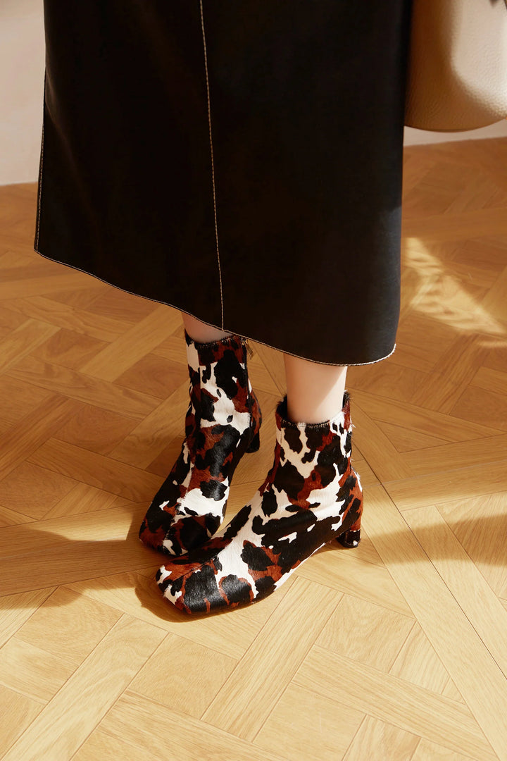 Duttini | Calf Hair Ankle Boots