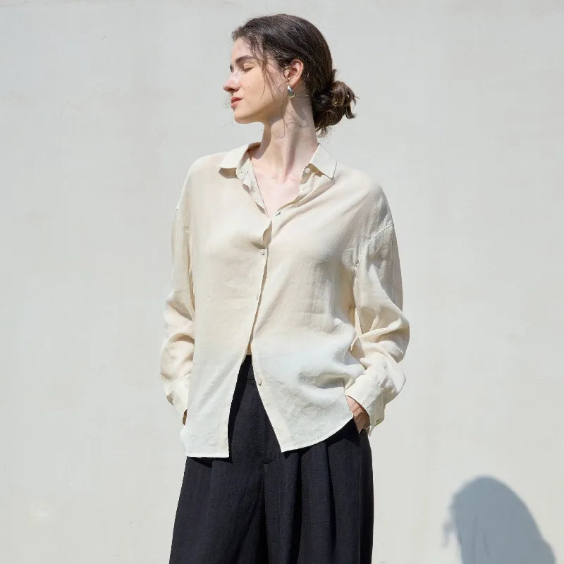 Duttini | Relaxed Ramie Button Down Shirt