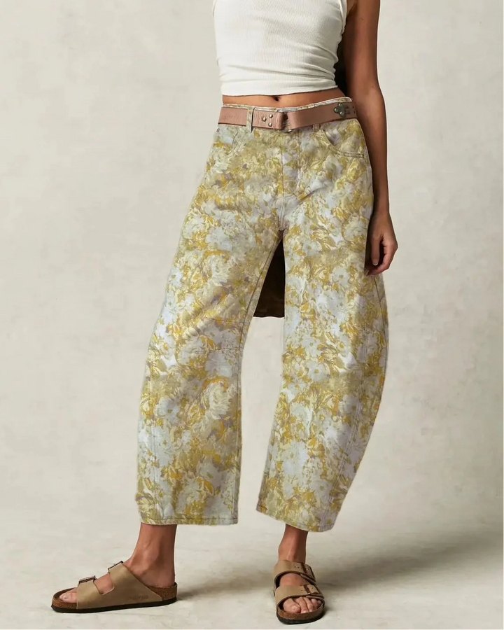 Duttini | Cotton Tapestry Jean for Women in Blue